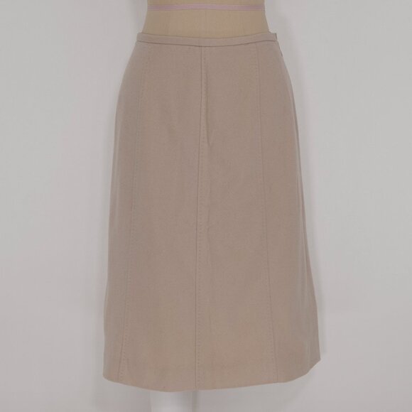 Ann Taylor Wool & Cashmere Blend Midi Skirt Size 6 Camel Beige - Picture 1 of 4